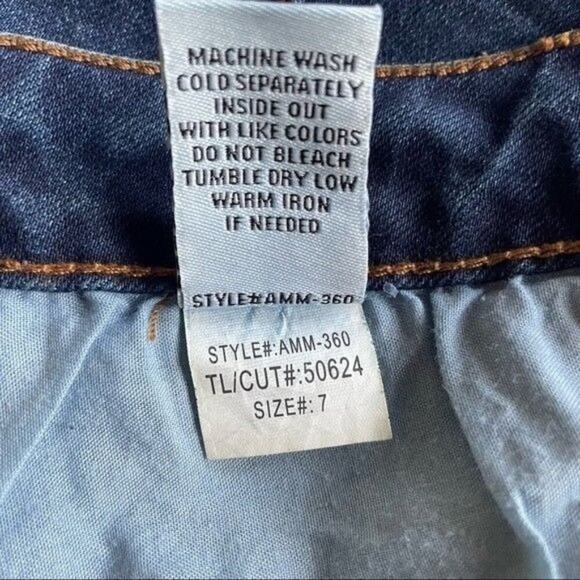 Ashley Mason Jeans Juniors's Size 7 Denim Skinny Dark Wash - Picture 6 of 7